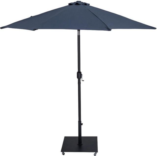 Meridian Furniture Fiji Gray/Matte Black Aluminum Outdoor Patio Umbrella and Base-0