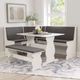 Linon Sasha 5-Piece Charcoal/White Dining Nook Set-5