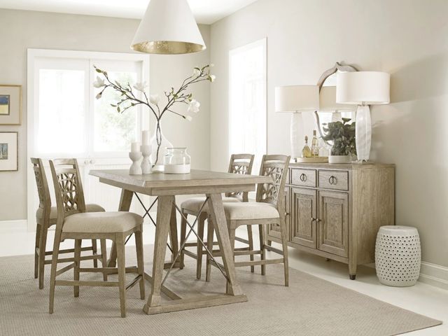 American Drew® Vista Clayton Soft Gray Counter Trestle Table-1