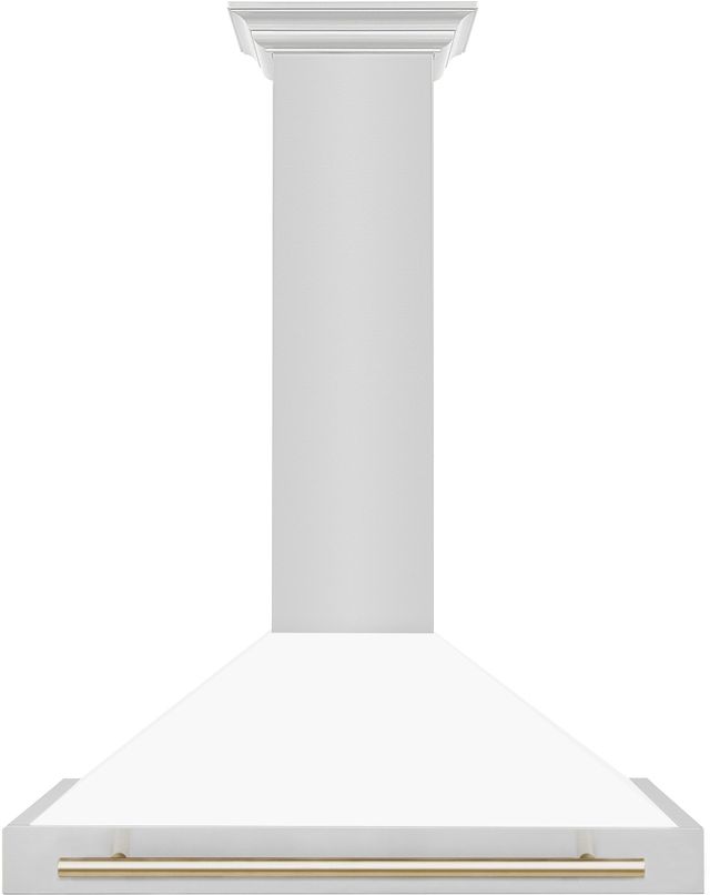 ZLINE Autograph Edition 36" White Matte Wall Mounted Range Hood -0