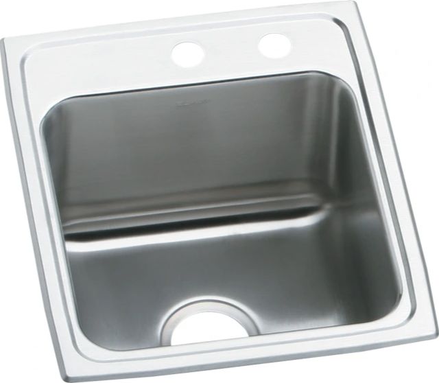 Elkay Lustertone® Classic Lustrous Satin 17" x 20" x 10-1/8" MR2-Hole Single Bowl Drop-In Sink-0