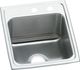 Elkay Lustertone® Classic Lustrous Satin 17" x 20" x 10-1/8" MR2-Hole Single Bowl Drop-In Sink-0