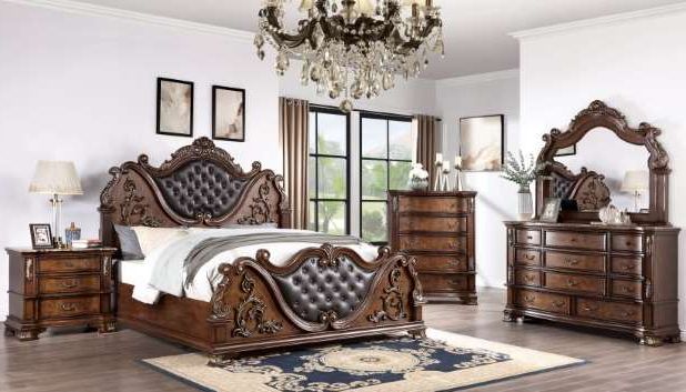 Furniture of America® Esparanza Brown Cherry California King Bed-3