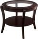 Furniture of America® Finley Espresso Glass Insert End Table-0