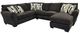 Porter International Designs Savannah 2-Piece Chocolate Sectional-0
