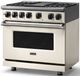 Viking® 7 Series 36" Pure White Pro Style Dual Fuel Range with Griddle-3