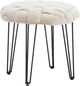 Powell® Scarlet Cream Round Ottoman Stool-0