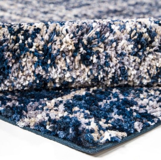 Orian Cotton Tail Cross Thatch Navy 5'x8' Area Rug-2
