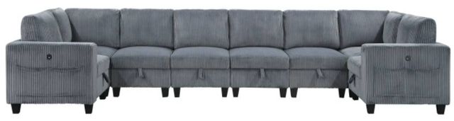Homelegance® Walterboro 8-Piece Dark Modular Gray Sectional with Storage-0