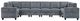 Homelegance® Walterboro 8-Piece Dark Modular Gray Sectional with Storage-0