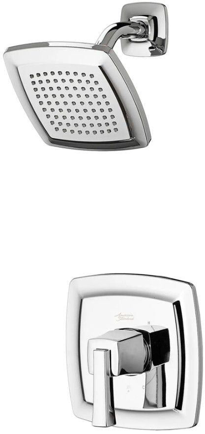 American Standard Townsend® Polished Chrome Shower Trim Kit with Water-Saving Showerhead, Double Ceramic Pressure Balance Cartridge with Lever Handle-1