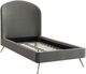 TOV Furniture Vivi Grey Velvet Twin Bed-0