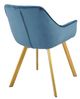 Mazin Furniture Ayami Blue/Gold Dining Arm Chair -2