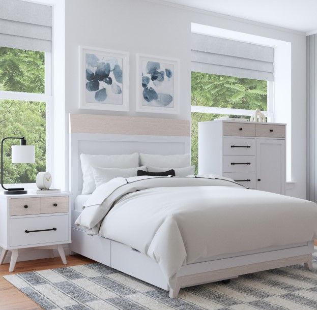 Westwood Design Rowan Ash Linen Youth Full Panel Bed-1