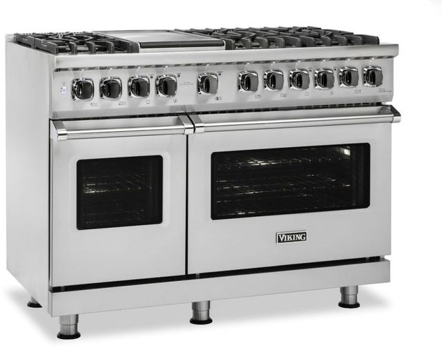 Viking® 5 Series 48" Stainless Steel Pro Style Dual Fuel Range-2