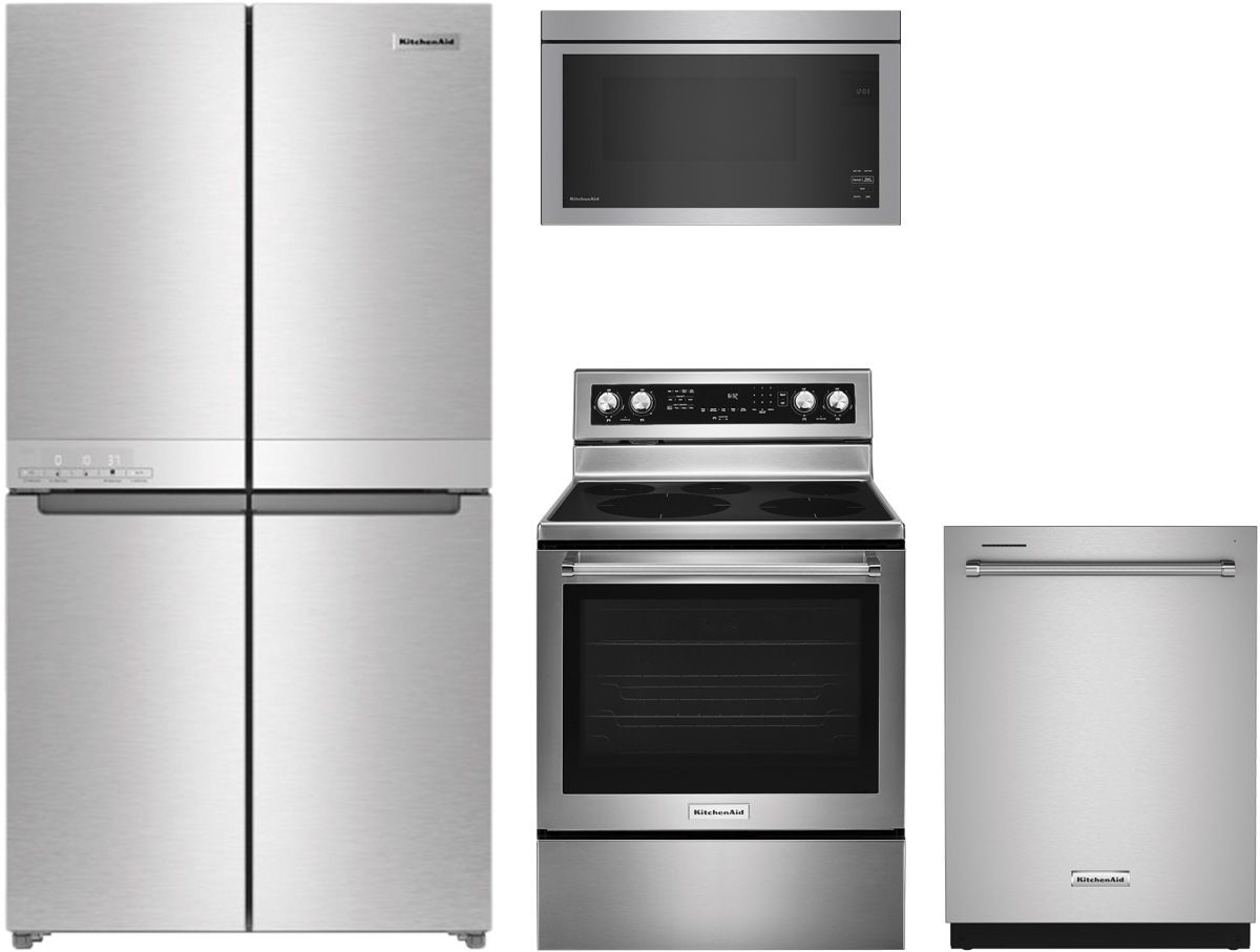 KitchenAid® 4 Piece Stainless Steel Kitchen Package