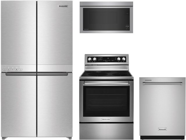KitchenAid® 4 Piece Stainless Steel Kitchen Package-0