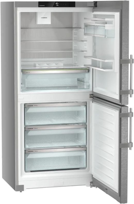 Liebherr 30" 12.8 Cu. Ft. SmartSteel Stainless Steel Counter Depth Bottom Freezer Refrigerator-3