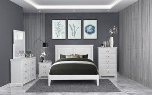 Mazin Furniture Seabright White Full Bed-2