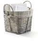 Giftcraft 3-Piece Gray Paper Basket with Handles Set-2