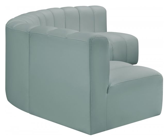 Meridian Furniture Arc 5-Piece Mint Green Vegan Leather Sectional-2