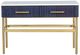 Fairfield® Harper White Console Table with Brass Base-1