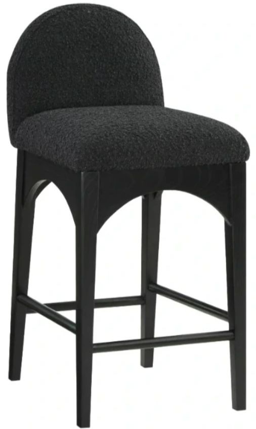 Meridian Furniture Waldorf Black Boucle Counter Stool-0