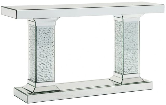 Michael Amini® Montreal™ Mirrored Pedestal Console Table-0