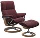 Stressless® by Ekornes® Customizable Mayfair Medium Manual Recliner and Ottoman with Signature Base-0