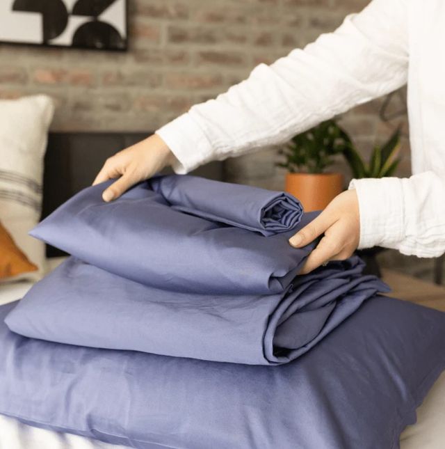 Dreamfit® DreamComfort™ 4-Piece Blue Microfiber California King Sheet Set-2