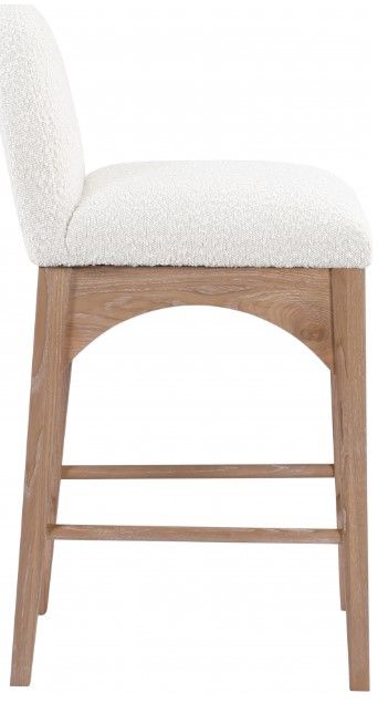 Meridian Furniture Waldorf Cream/Natural Counter Stool-3