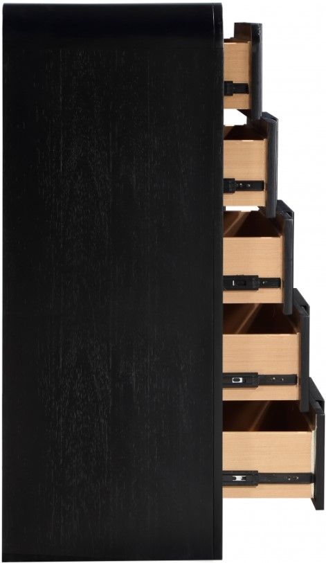 Meridian Furniture Fluted Black Chest-2