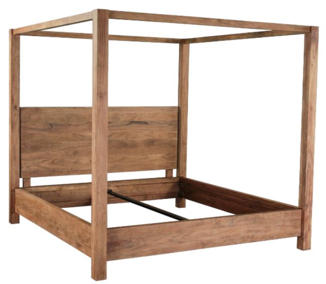 Home Trends & Design Sedona Brown King Canopy Bed-0