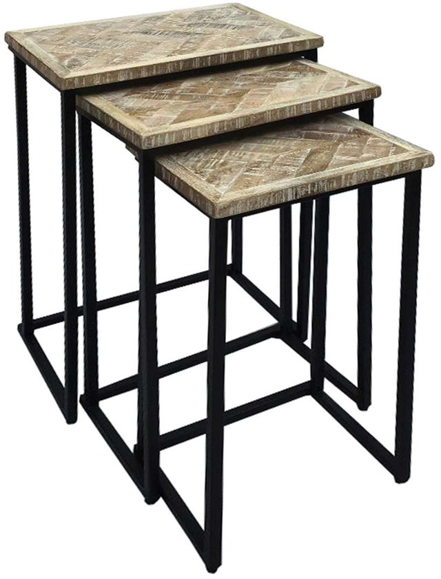 Signature Design by Ashley® Cainthorne 3-Piece Distressed White Nesting Table Set-0