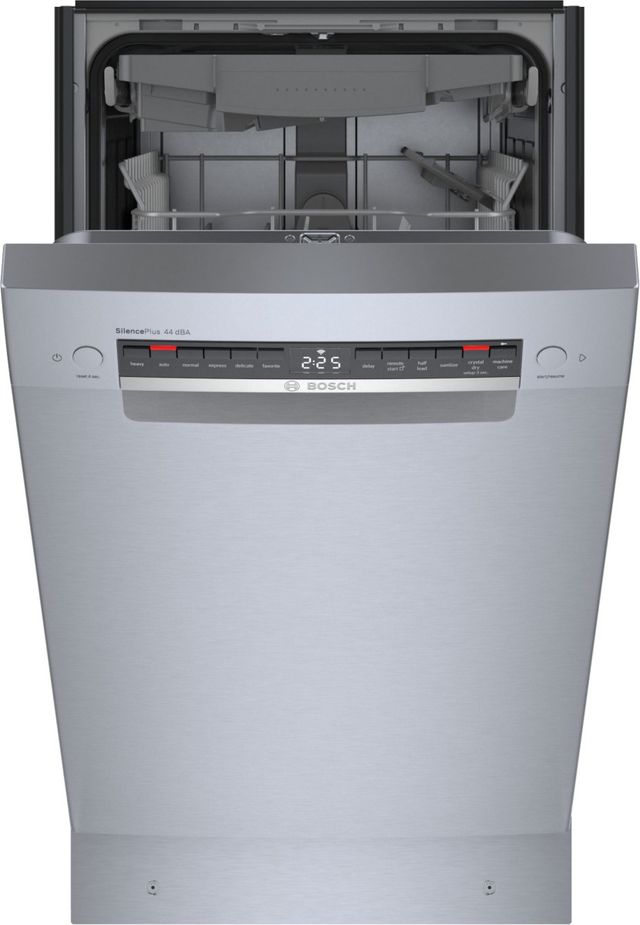 Bosch® 800 Series 18" Stainless Steel Front Control Built In Dishwasher-2