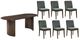 New Classic® Home Furnishings Kody 5-Piece Forest Green/Walnut Oval Dining Table Set-0