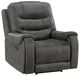 Homelegance® Oberon Dark Gray Manual Recliner-0