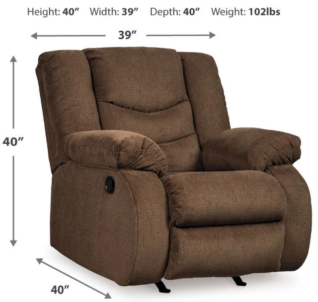 Signature Design by Ashley® Tulen Chocolate Manual Rocker Recliner-1