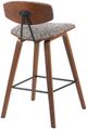 Armen Living Fox 4-Piece Speckled Brown/Walnut Counter Stool Set-3