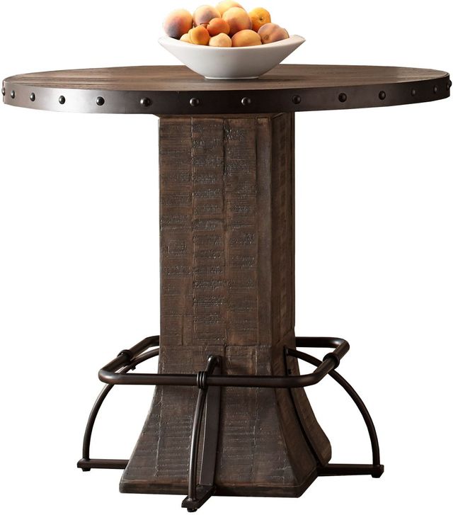 HH2 Home Jennings Distressed Walnut Counter Height Dining Table-0