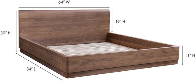 Moe's Home Collection Round Off Walnut King Bed-2