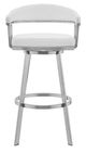 Armen Living Chelsea White 26" Swivel Counter Stool-1
