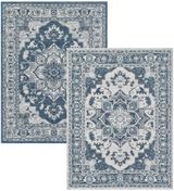 Ivory/Blue Medallion