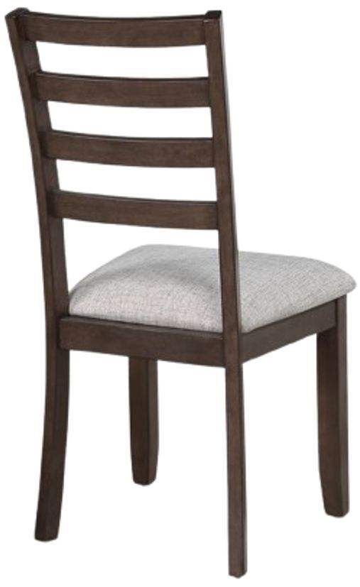 Crown Mark Wagner Brown/Gray Upholstered Dining Side Chair-3