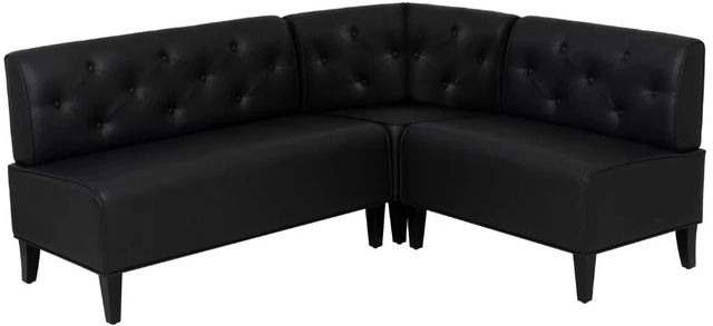 Powell® Auden 3-Piece Black Nook Corner Bench Set-0