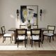 Harp & Finial® Thiago 2-Piece Black/Cream/Natural Dining Chair Set-1