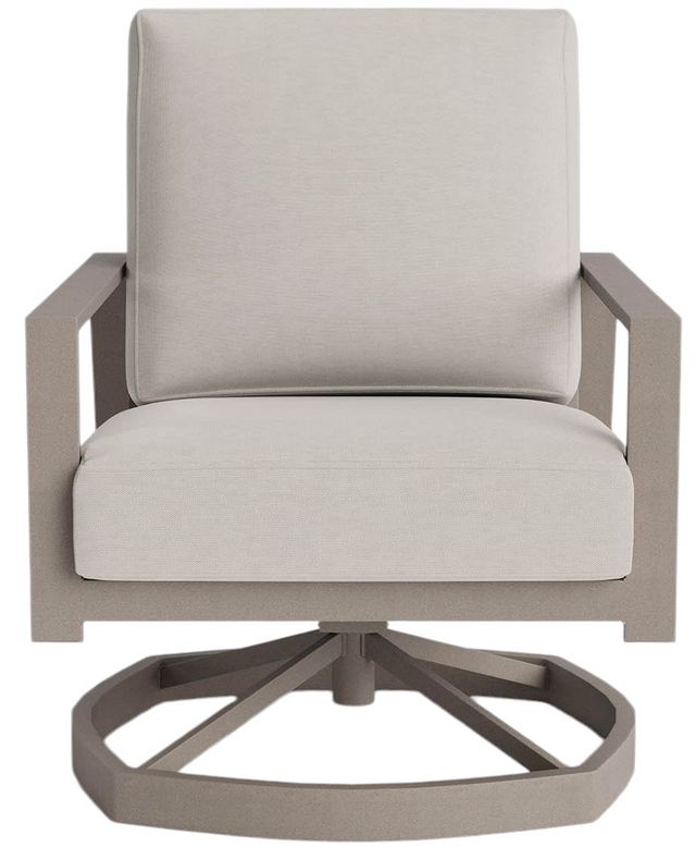Bassett® Furniture Customizable Morris Fabric Outdoor Swivel Rocker Chair-1