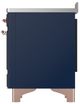 Ilve® Majestic III 48" Midnight Blue Pro Style Induction Range with Solid Door and Copper Trim-4