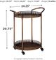 Signature Design by Ashley® Clarkburn Antique Bronze Bar Cart-4