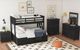 Elements International Hampton Kids Charcoal Youth Twin/Full Bunk Bed with Ladder and Trundle-1